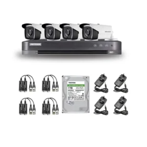 باقة 4 كاميرا مراقبة هيكفيجن 8ميجا بكسل شامل التركيب