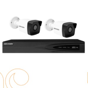 عدد 2 كاميرات شبكية 5 ميجـا IP - داخلية او خارجية مع جهاز تسجيل 4 قنوات - هيكفيجن