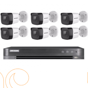 عدد 6 كاميرات 8 ميجـا - داخلية او خارجية مع جهاز تسجيل 8 قنوات (HD)