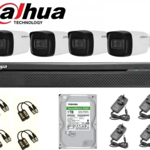 باقة 4 كاميرا مراقبة داهوا 8ميجا بكسل شامل التركيب