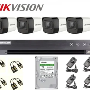 باقة 4 كاميرا مراقبة هيكفيجن 5ميجا بكسل شامل التركيب