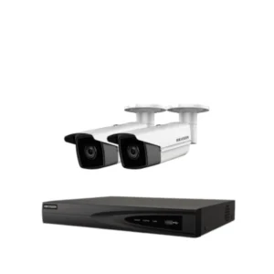 عدد 2 كاميرات شبكية 8 ميجـا IP - خارجية 50 متر مع جهاز تسجيل 4 قنوات - هيكفيجن شامل التركيب
